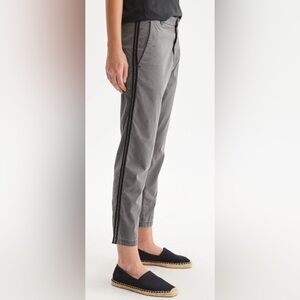 Nili Lotan East Hampton Pant Charcoal with Black Tape size 2
